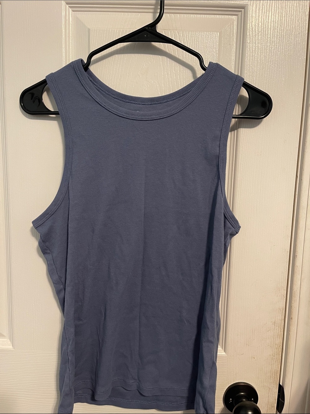 No Boundaries Ribbed Tank Top in Dusty Blue